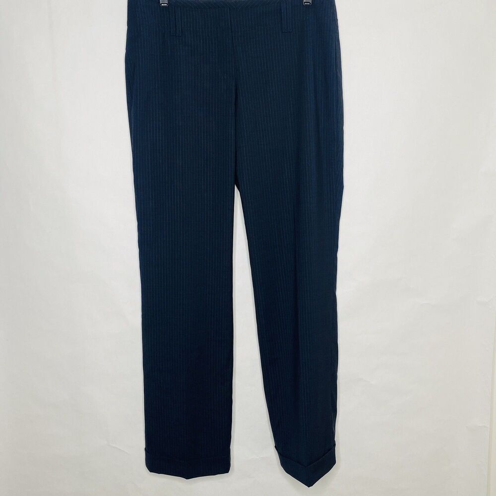 Hugo Boss Dress Pants Men's 30 Waist Blue Striped Cuffed